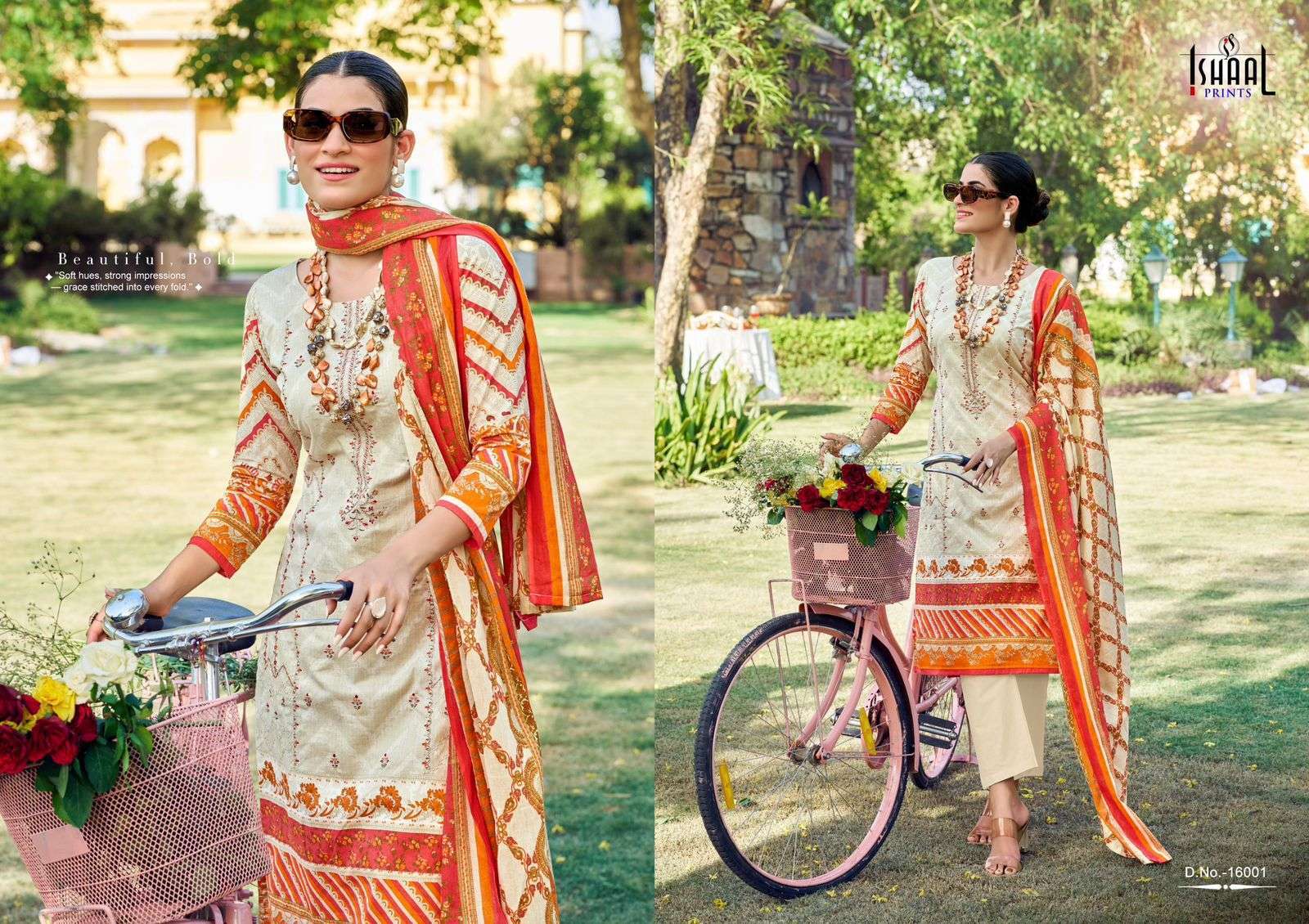 ISHAAL EMBROIDERY VOL 16 PURE LAWN COTTON DRESS CATALOG DEALER