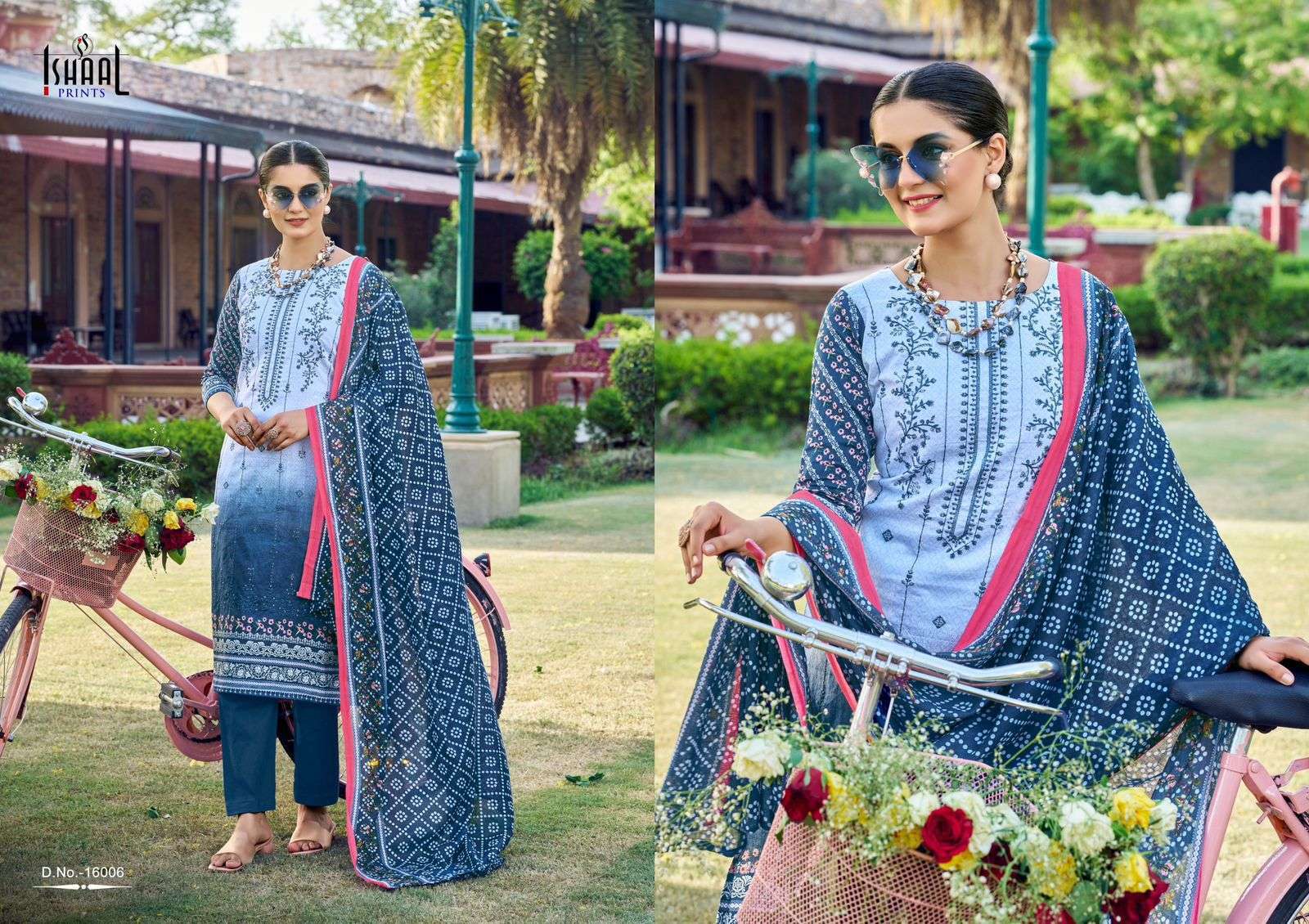ISHAAL EMBROIDERY VOL 16 PURE LAWN COTTON DRESS CATALOG DEALER