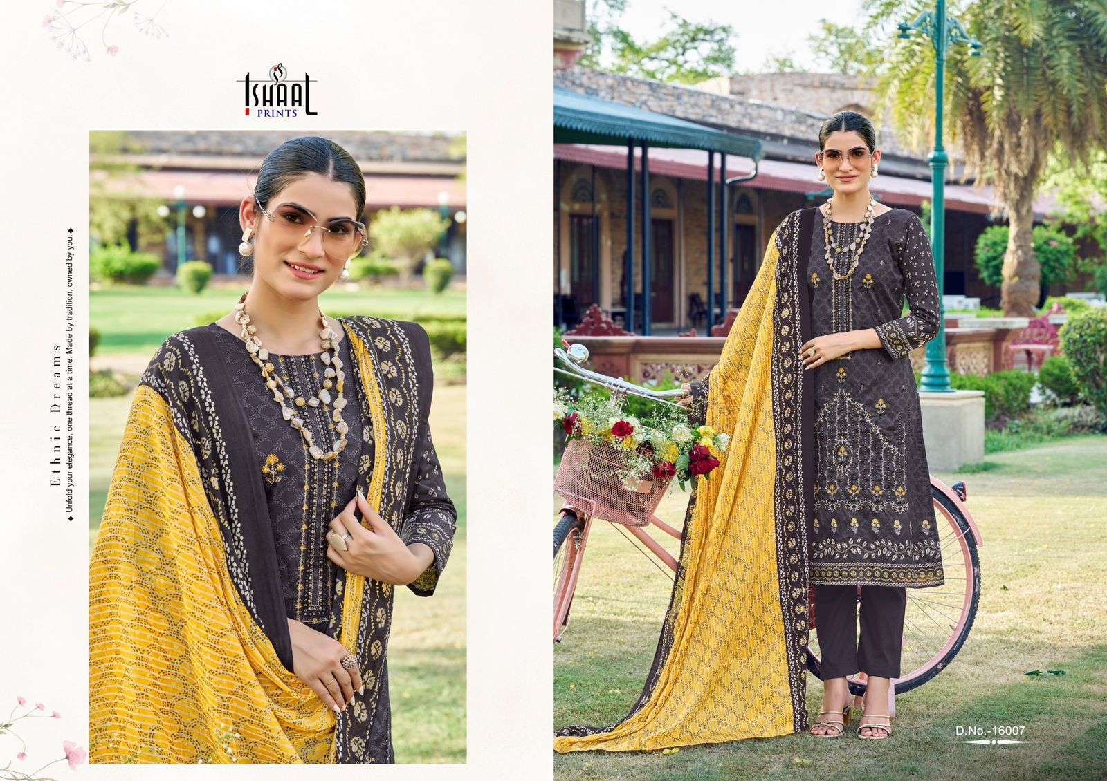 ISHAAL EMBROIDERY VOL 16 PURE LAWN COTTON DRESS CATALOG DEALER