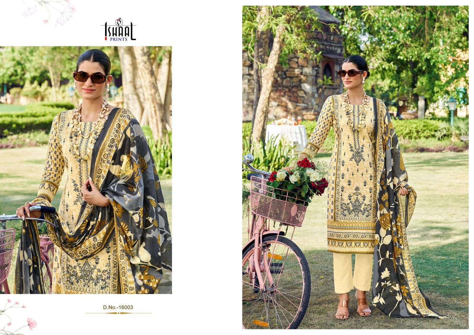 ISHAAL EMBROIDERY VOL 16 PURE LAWN COTTON DRESS CATALOG DEALER