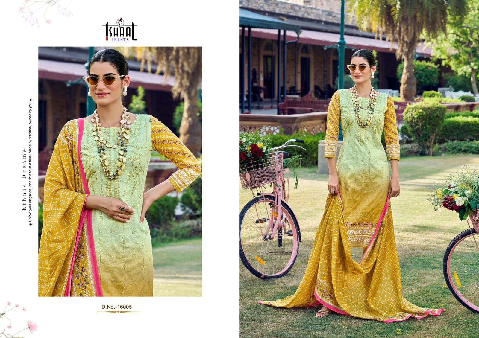 ISHAAL EMBROIDERY VOL 16 PURE LAWN COTTON DRESS CATALOG DEALER