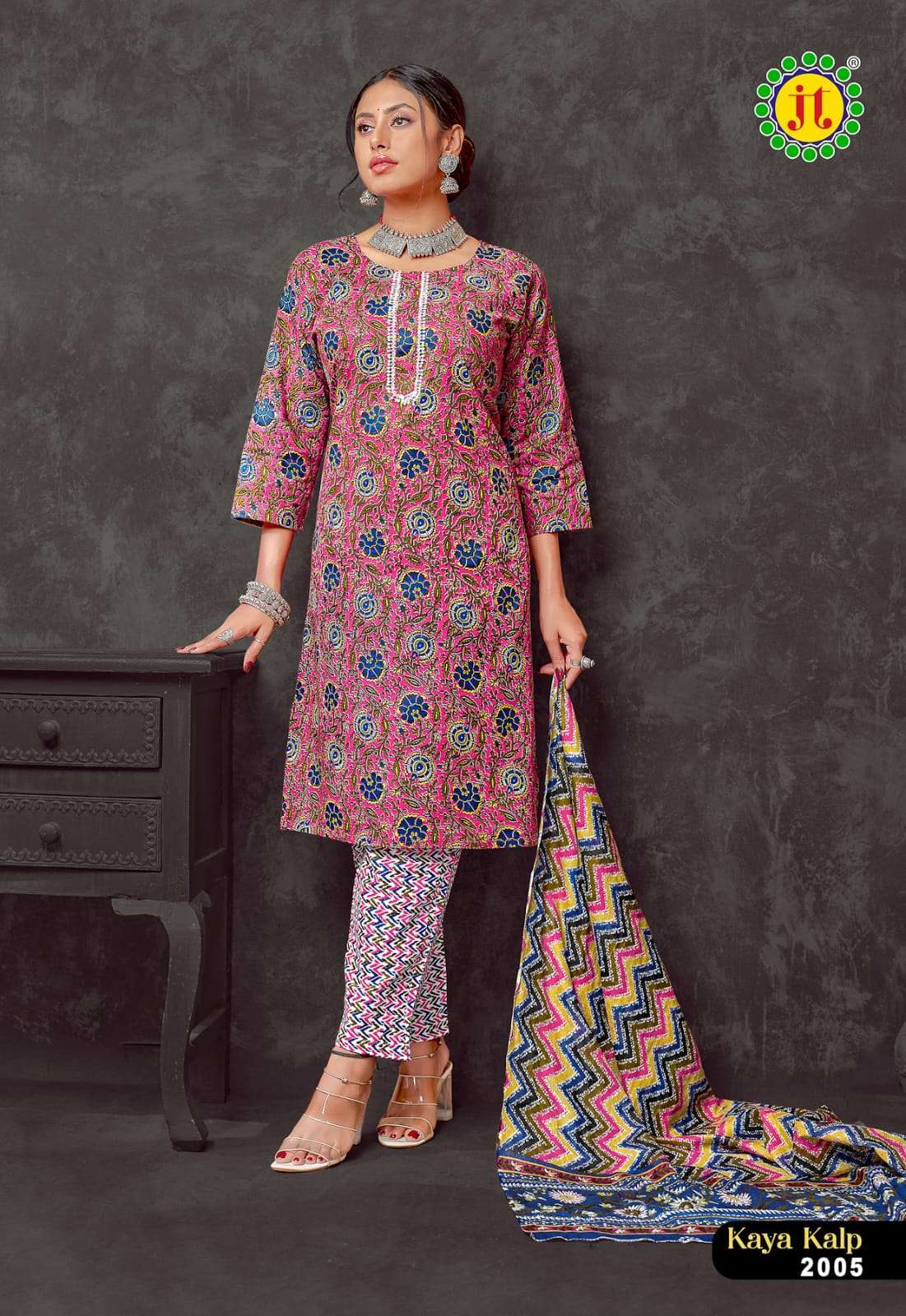 JT KAYA KALP VOL 2 COTTON KURTI PANT DUPATTA SET WHOLESALE SHOP 