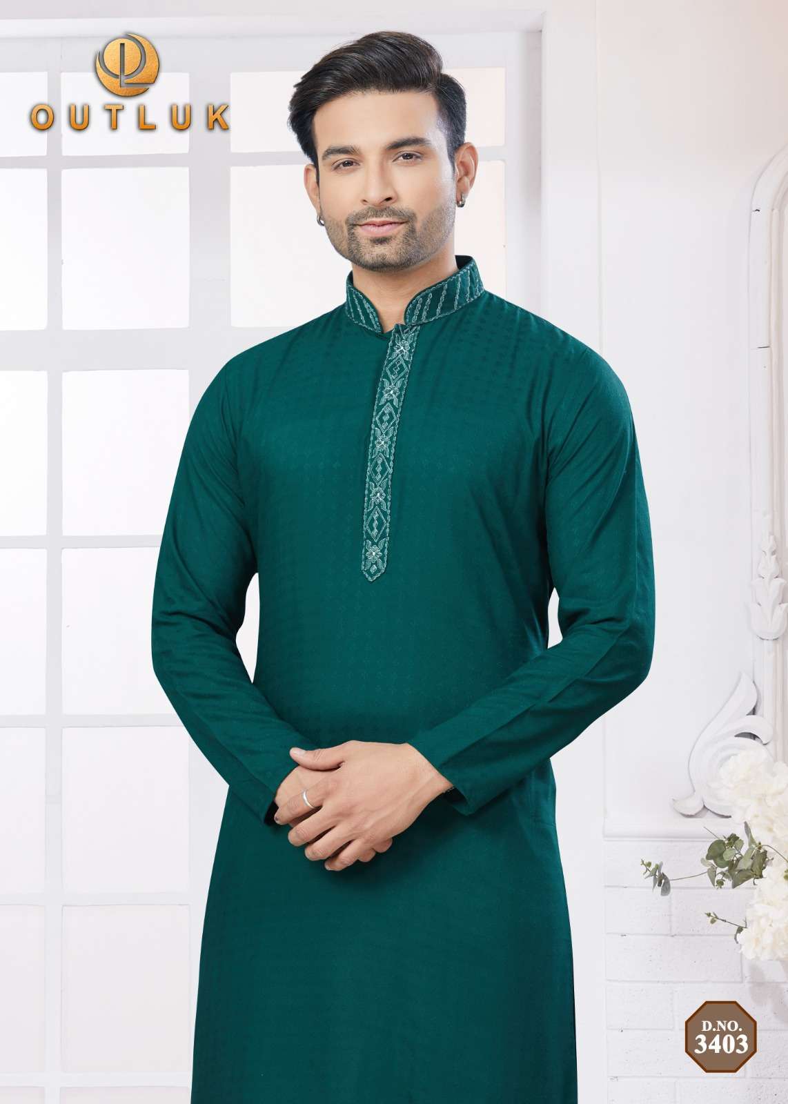 OUTLUK WEDDING COLLECTION VOL 34 NEW COTTON MENS KURT PAJAMA SUIT 