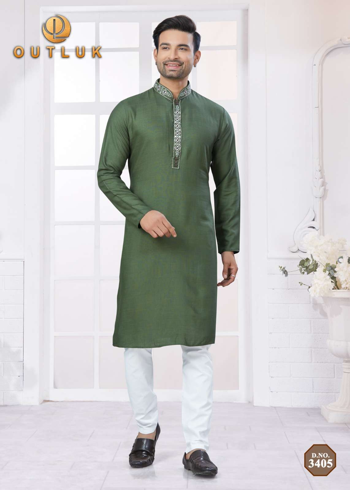 OUTLUK WEDDING COLLECTION VOL 34 NEW COTTON MENS KURT PAJAMA SUIT 