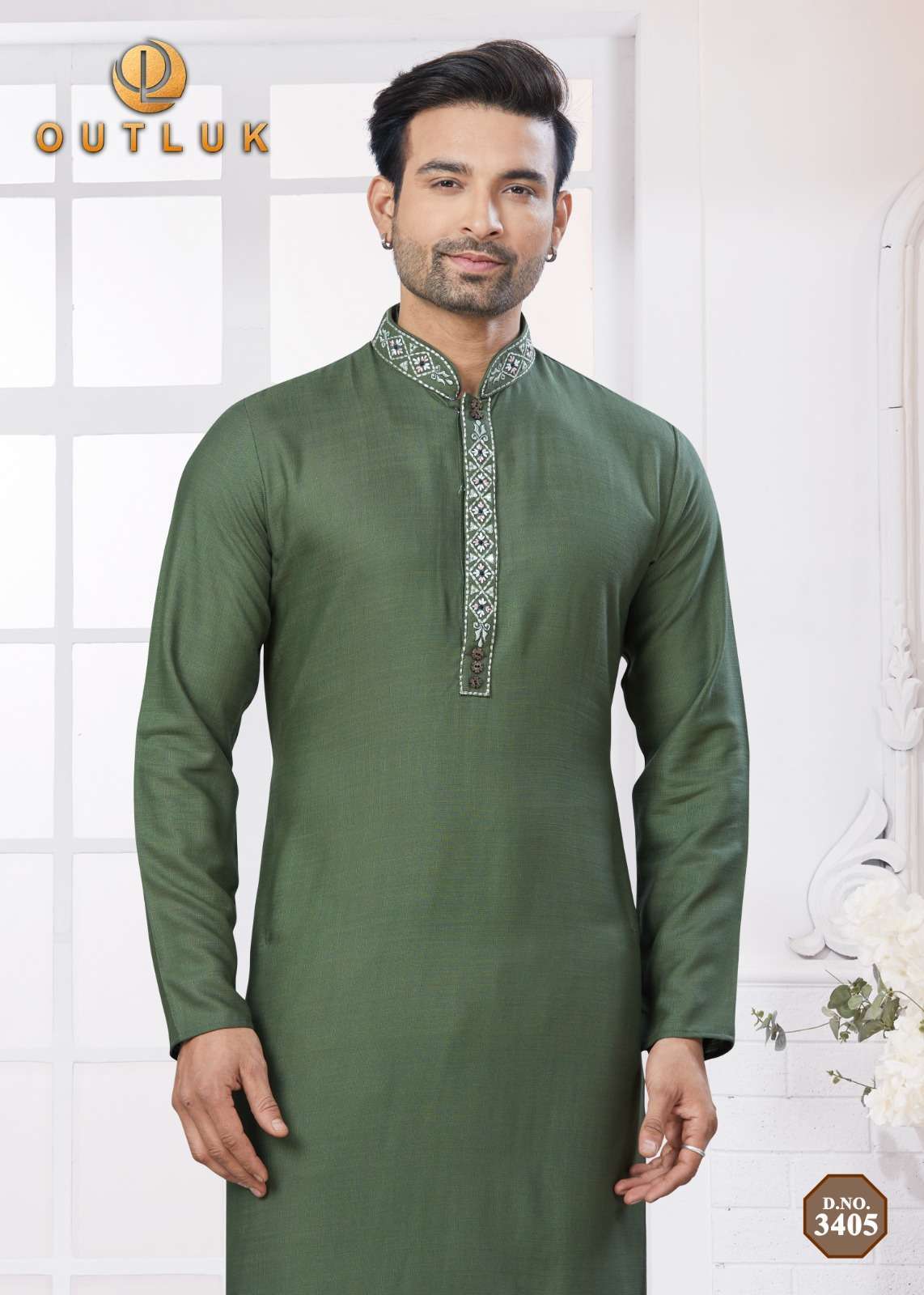 OUTLUK WEDDING COLLECTION VOL 34 NEW COTTON MENS KURT PAJAMA SUIT 