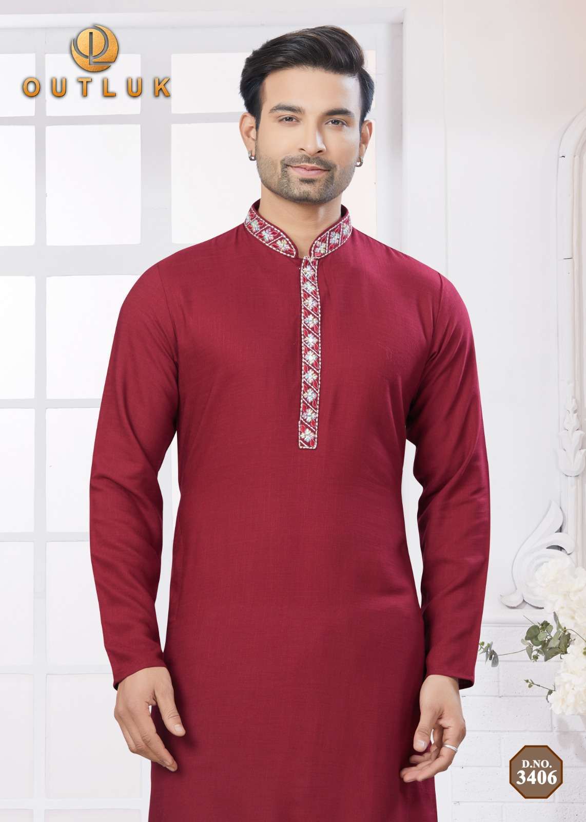 OUTLUK WEDDING COLLECTION VOL 34 NEW COTTON MENS KURT PAJAMA SUIT 