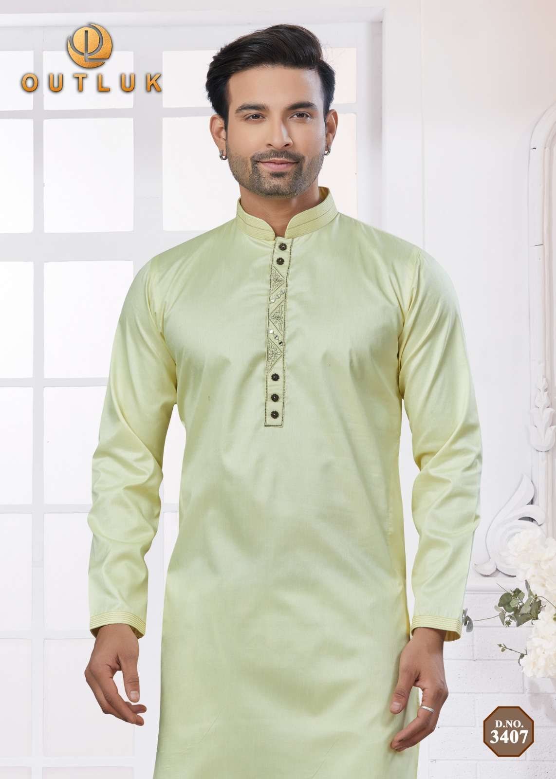 OUTLUK WEDDING COLLECTION VOL 34 NEW COTTON MENS KURT PAJAMA SUIT 