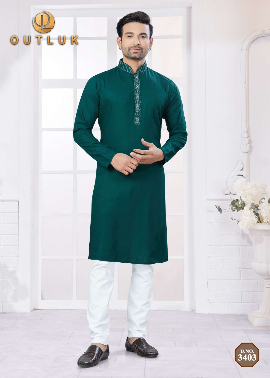 OUTLUK WEDDING COLLECTION VOL 34 NEW COTTON MENS KURT PAJAMA SUIT 