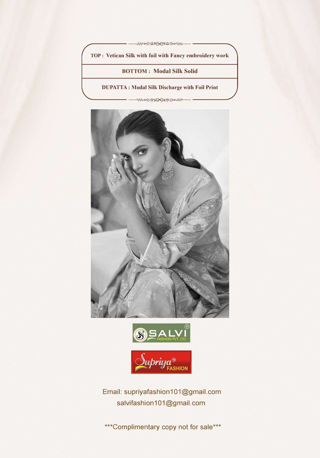 SALVI FASHION SUNIDHI FANCY SILK LADIES SUIT CATALOG ONLINE SHOP