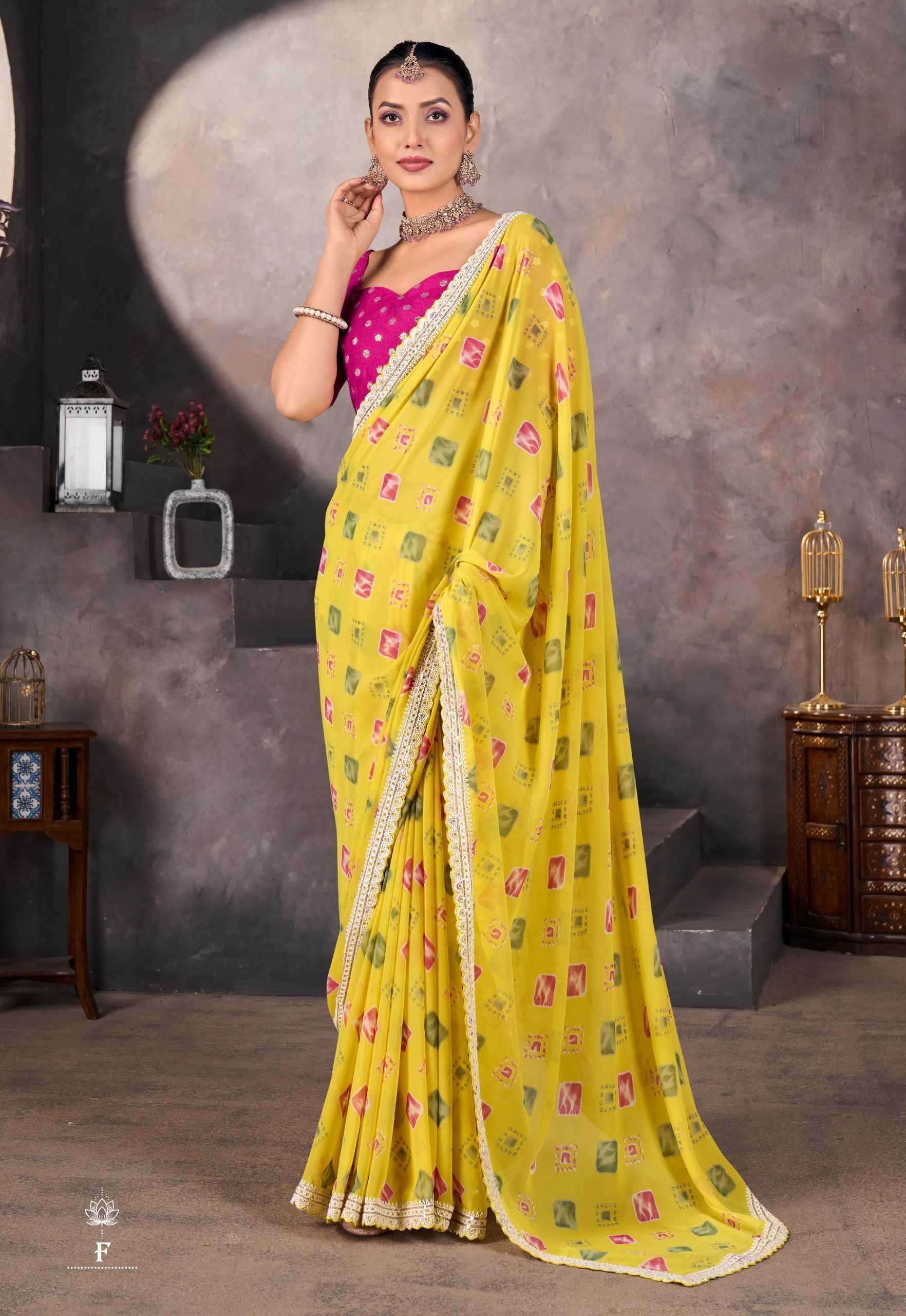 STAVAN SUNDRI GEORGETTE FABRIC FANCY BORDER SAREE 