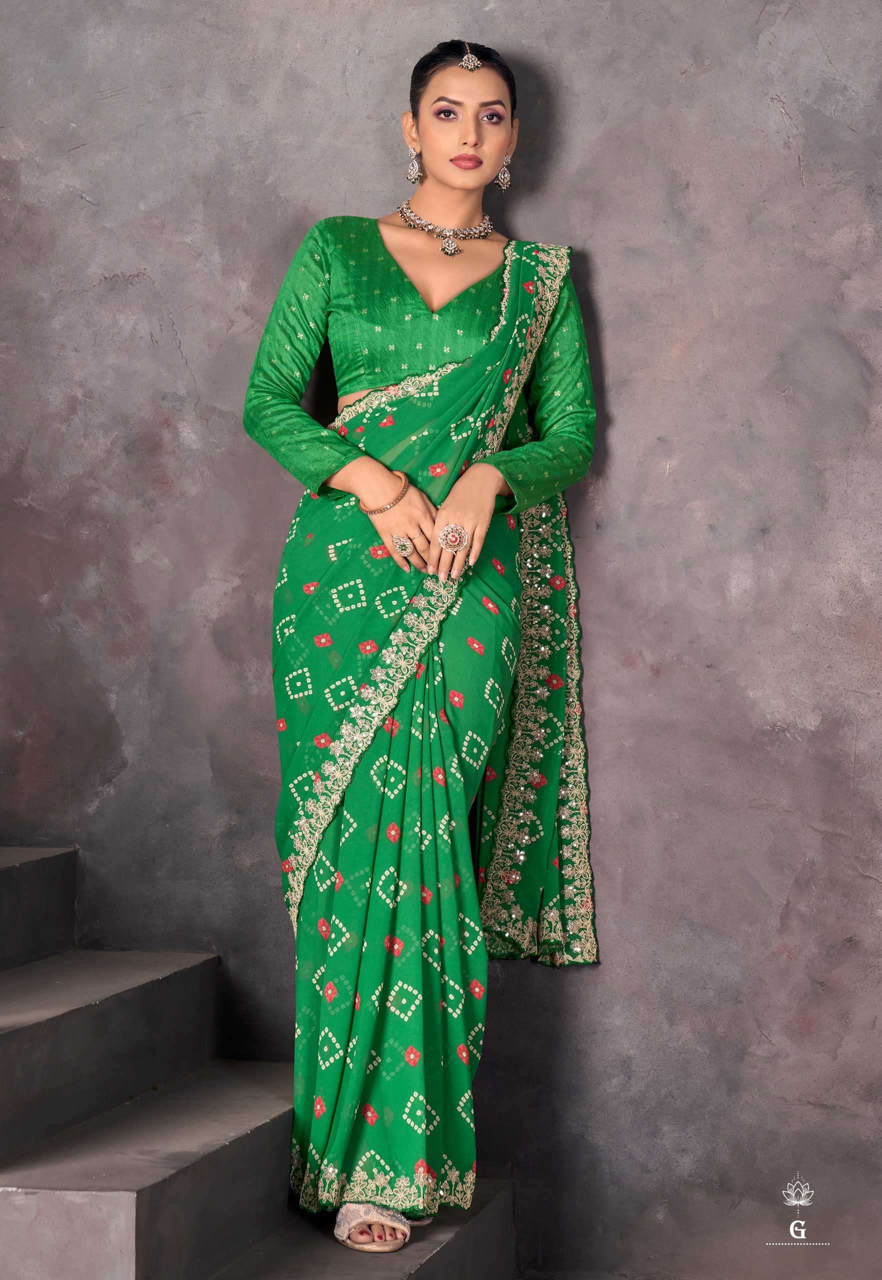 STAVAN SUNDRI GEORGETTE FABRIC FANCY BORDER SAREE 