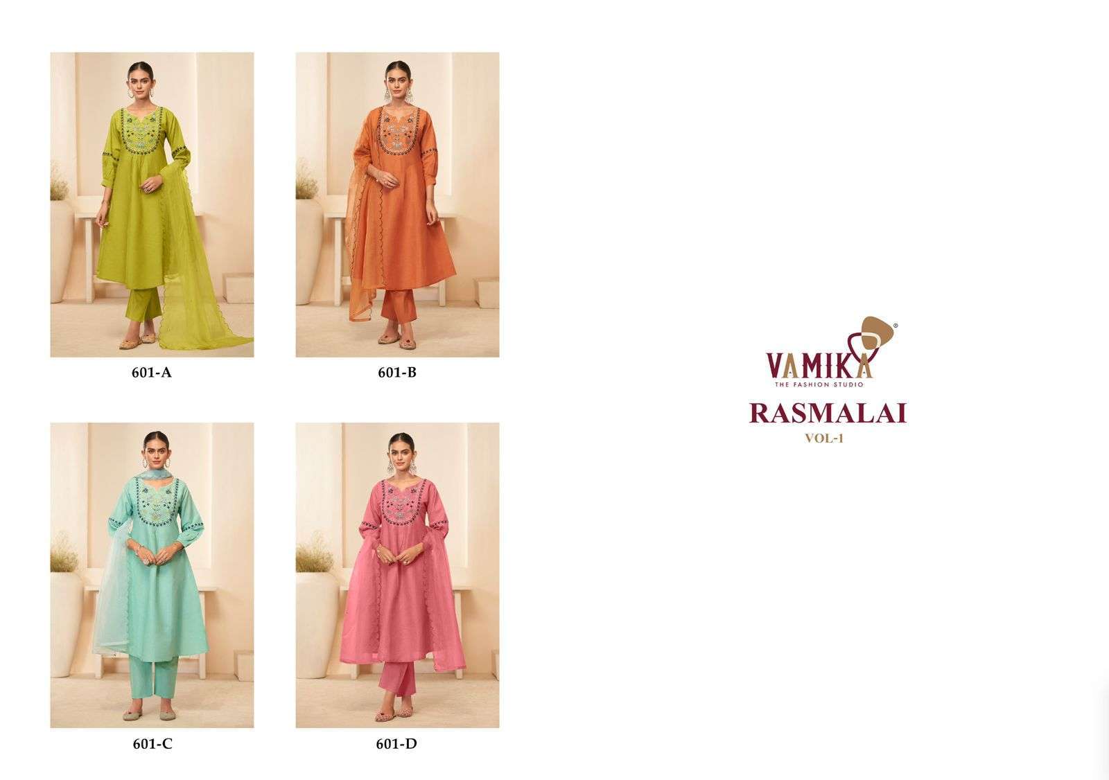 VAMIKA RASMALAI VOL 1 HIGH BRAND WOMEN COTTON SUIT FOR FESTIVAL WEAR 