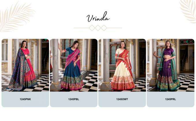 VRINDA LNB 1245 GORGEOUS LOOK SILK FABRIC FANCY LEHENGA CHOLI 