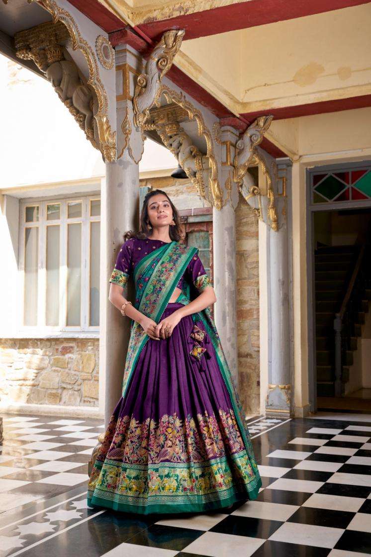 VRINDA LNB 1245 GORGEOUS LOOK SILK FABRIC FANCY LEHENGA CHOLI 