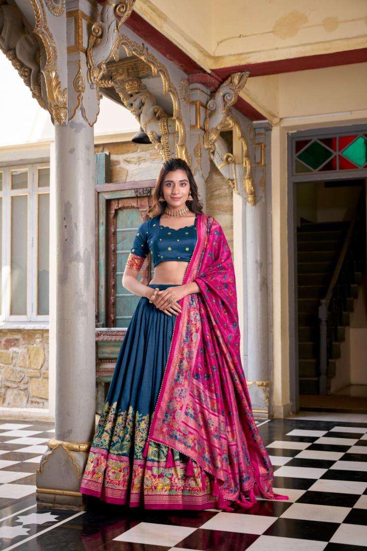 VRINDA LNB 1245 GORGEOUS LOOK SILK FABRIC FANCY LEHENGA CHOLI 