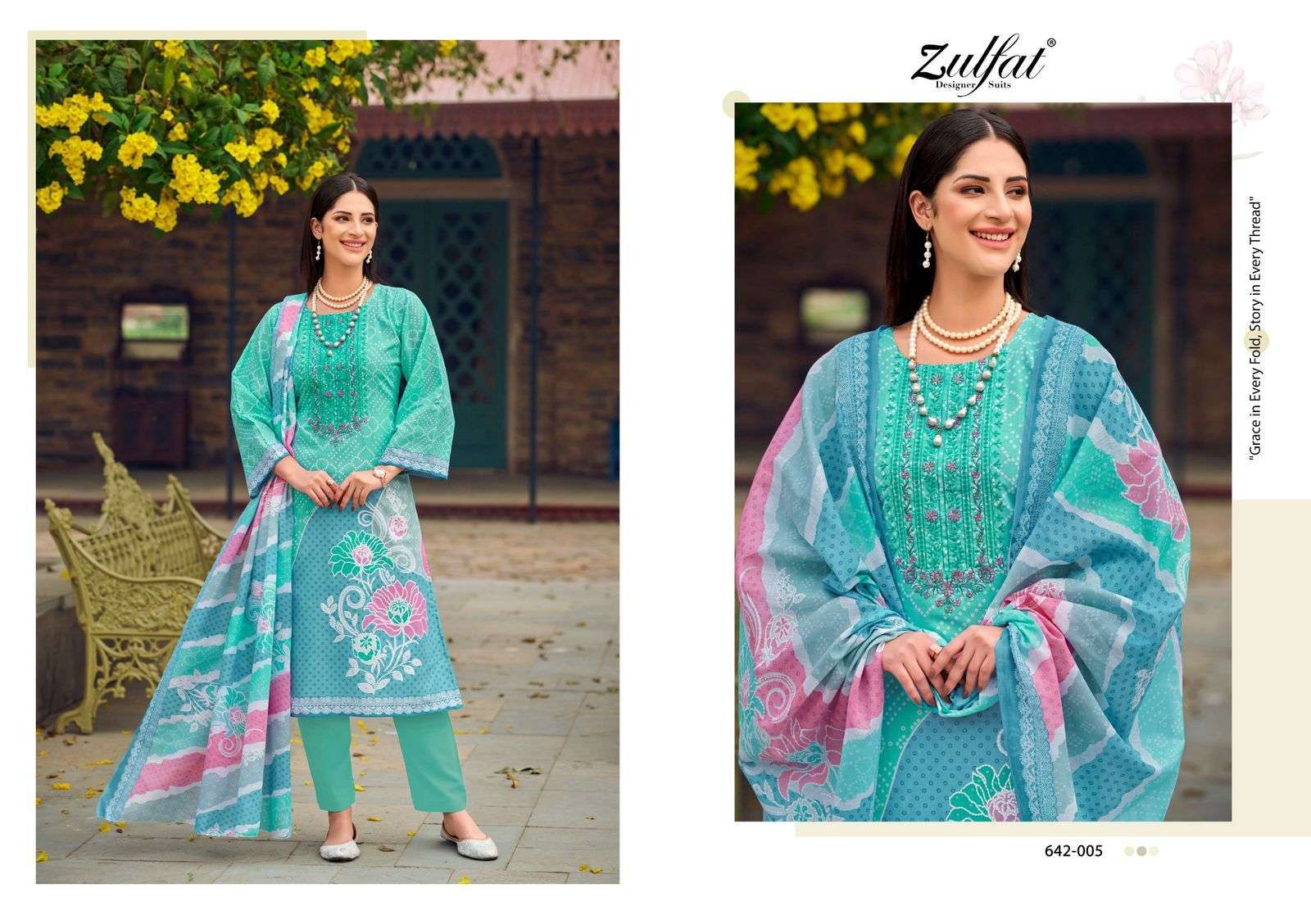ZULFAT FARAH DESIGNER PRINT PURE COTTON SALWAR SUIT COLLECTION