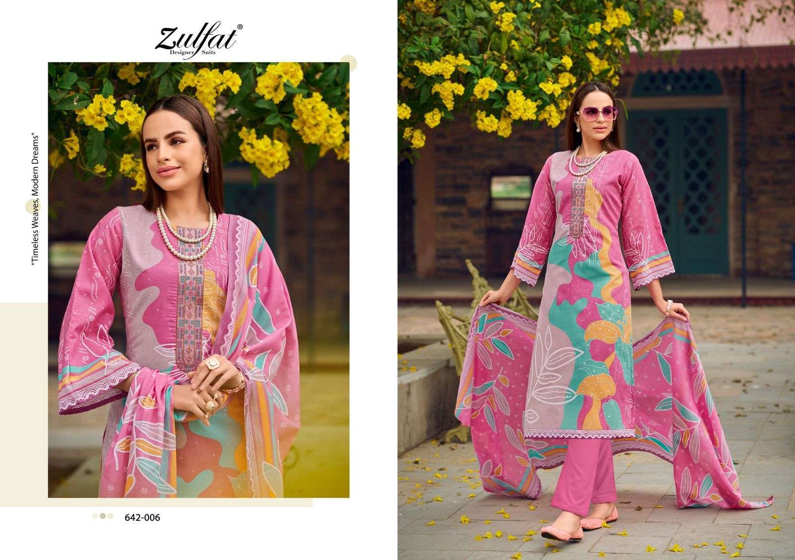ZULFAT FARAH DESIGNER PRINT PURE COTTON SALWAR SUIT COLLECTION